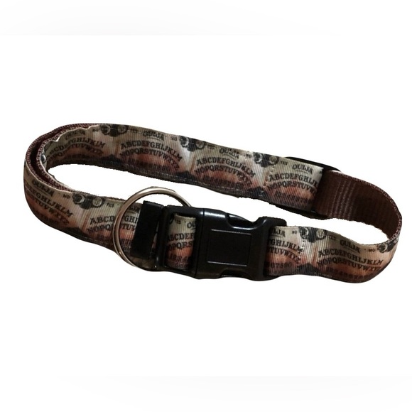 Ouija Board Brown Dog Collar & Leash Set L Adjustable Horror Pagan Exorcist Game - Picture 4 of 4